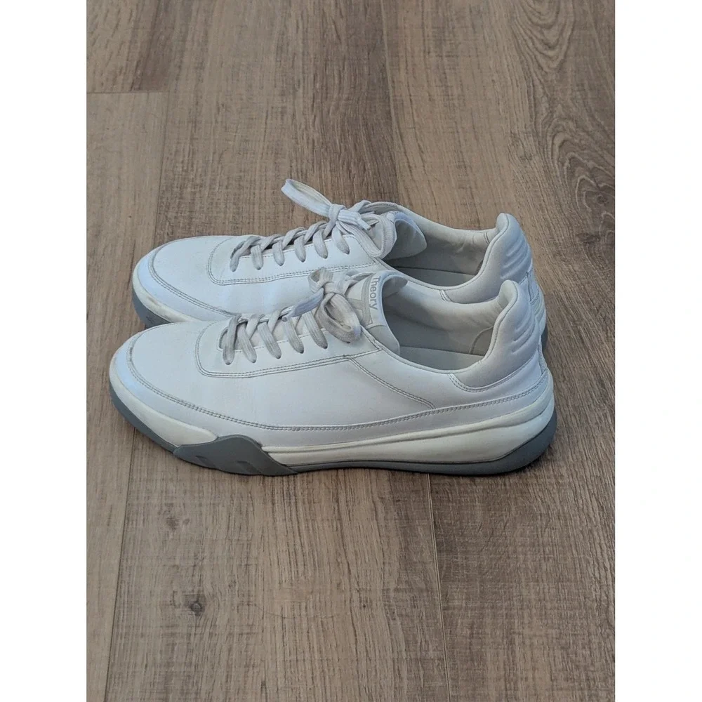 Theory Project White Leather Sneakers Shoes Womens US 9 EU 40 Portugal